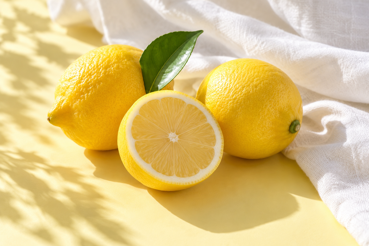 Soft Citrus: sunny lemons and soft white linen