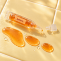 Pawce ampoule packaging concept and amber serum texture